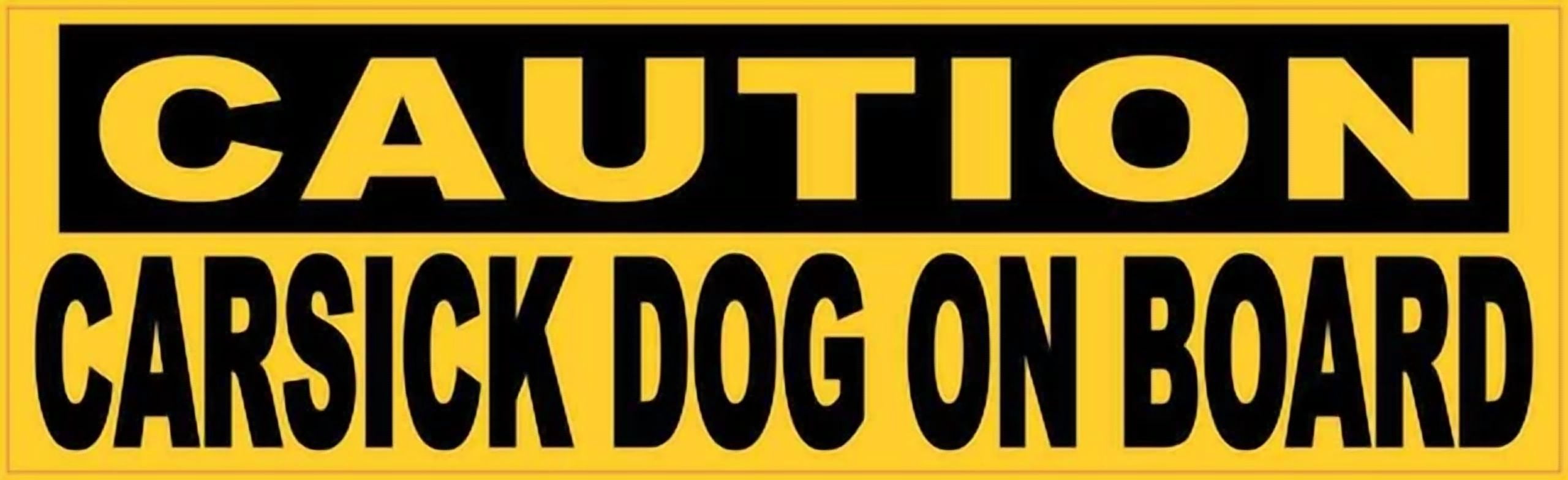 DOPASTICKER Caution Carsick Dog On Board Sticker Phone Sticker, Latop ...