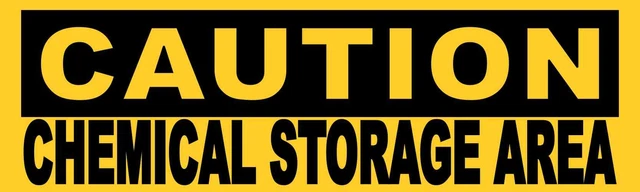 DOPASTICKER Caution Chemical Storage Area Stickers Business Sticker ...