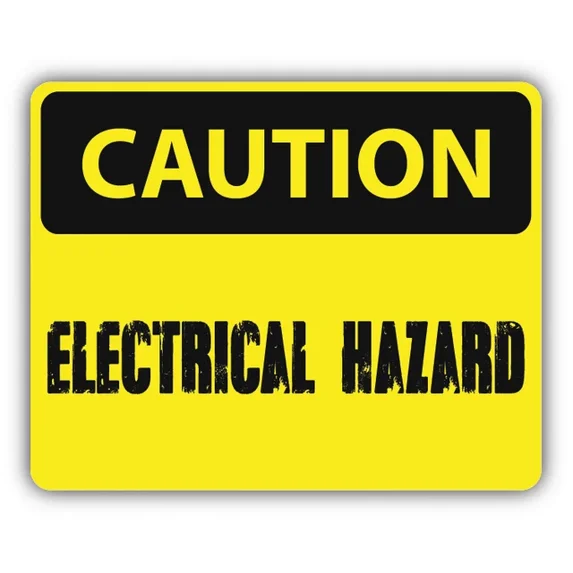 DOPASTICKER Caution Electrical Hazard Sign Warning Sticker Decal Phone ...