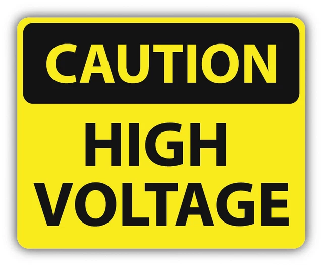 DOPASTICKER Caution High Voltage Sign Warning Sticker Decal Phone Decal ...