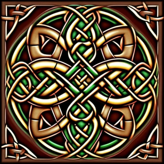 DOPASTICKER Celtic Knot Sticker Green Druid Irish Wild Myth Nature Knot ...