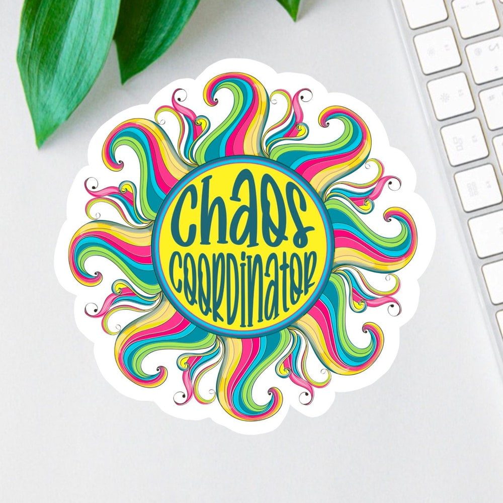 DOPASTICKER Chaos Coordinator Sticker, Rainbow Sunshine Sticker, Boss