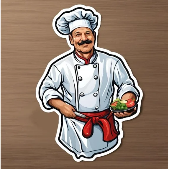 DOPASTICKER Chef Sticker Phone Decal Water Bottle Stickers, Cars ...