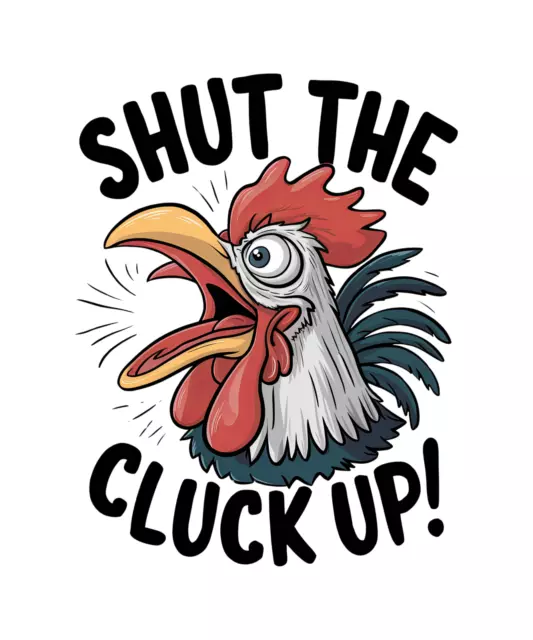 DOPASTICKER Chicken Sticker Shut The Cluck Up Phone Decal Water Bottle ...