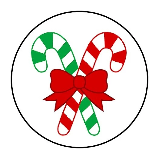 DOPASTICKER Christmas Candy Canes Stickers Red Green Phone Decal Water ...