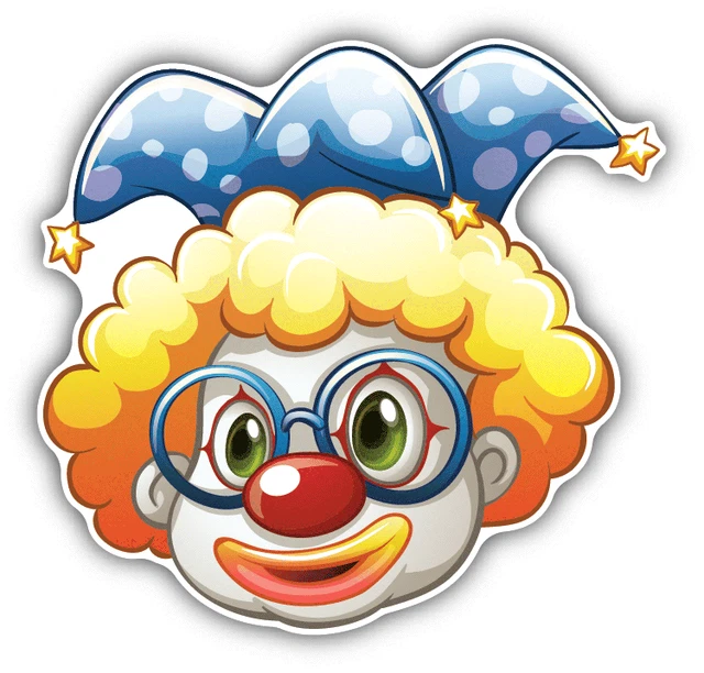 DOPASTICKER Clown Face Glasses Car Sticker Phone Water Bottle Stickers ...