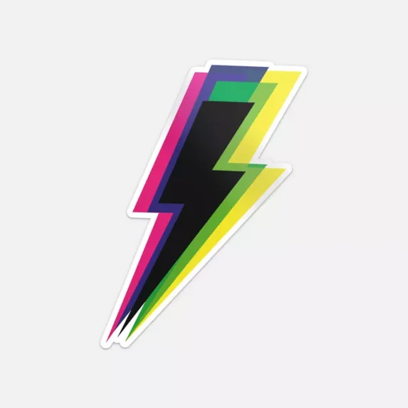 DOPASTICKER Cmyk Lightning Sticker Decal Phone Decal Water Bottle ...