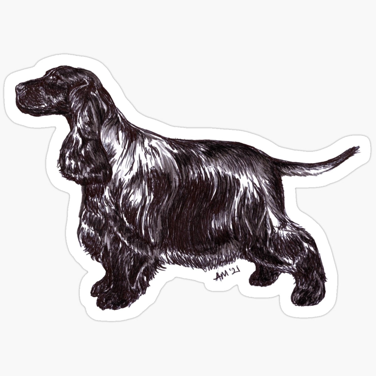 Cocker Spaniel Stacking DOPASTICKER Cocker Spaniel - Blue Roan - Dog Breed Show Stack Stand ...