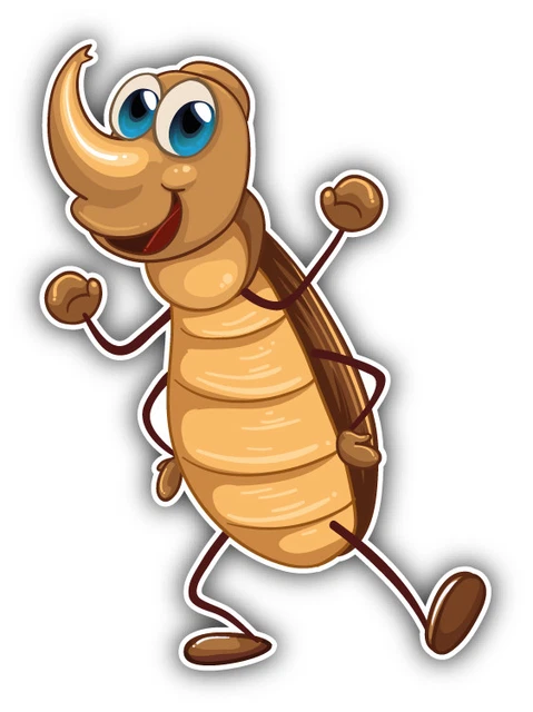 DOPASTICKER Cockroach Cartoon Sticker Decal Phone Decal Water Bottle ...