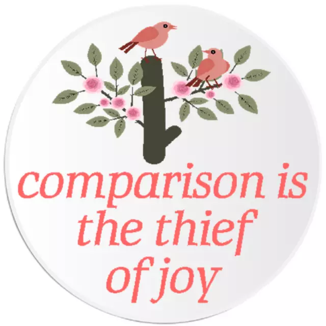 Comparability Sticker DOPASTICKER Comparison Is The Thief Of Joy Phone Decal Water Bottle ...