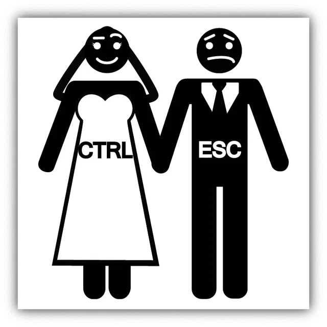 DOPASTICKER Control Escape Bride Groom Icon Sticker Decal Phone Decal ...