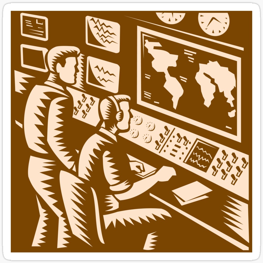 DOPASTICKER Control Room Command Center Headquarter Sticker Phone Decal ...