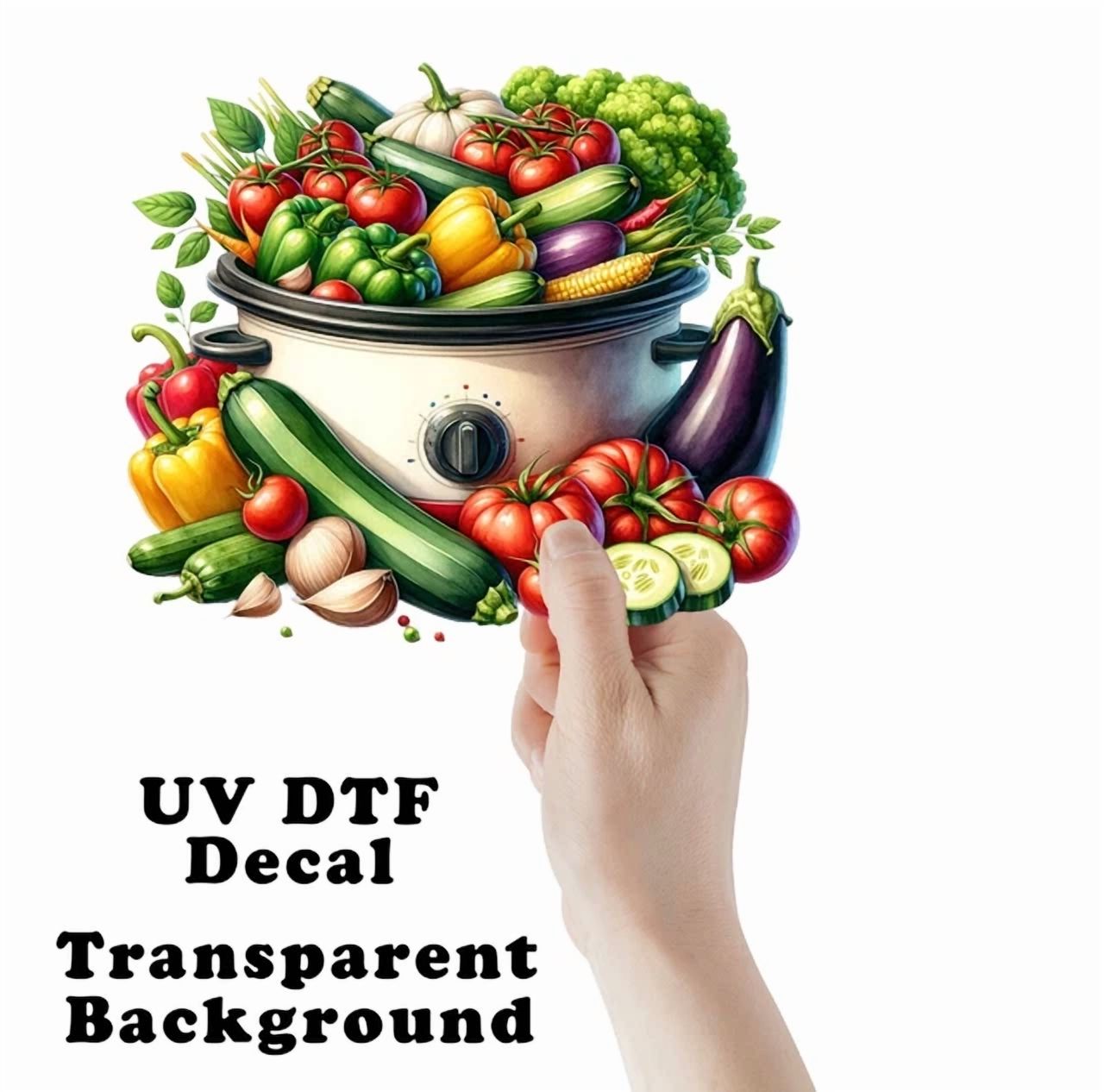 Crocksafe Sticker DOPASTICKER Crockpot Veggies Sticker - Design Preview Only Decorative ...