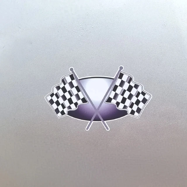 DOPASTICKER Crossed Waving Chequered Flag Sticker Decal For Car Bik.Er ...