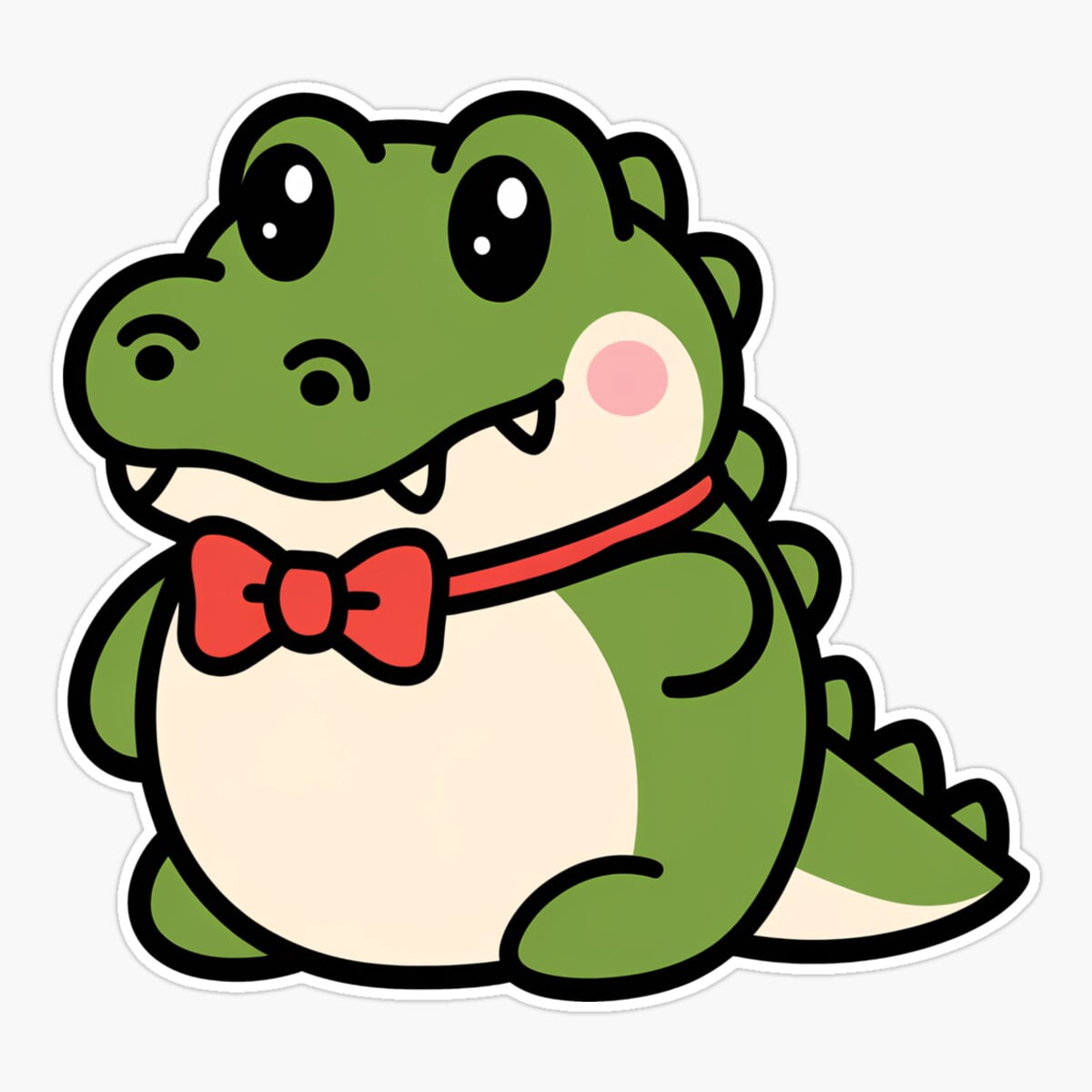 DOPASTICKER Cute Crocodile Kawaii Bow Tie Zoo Day Trip Boys Girls Kids ...