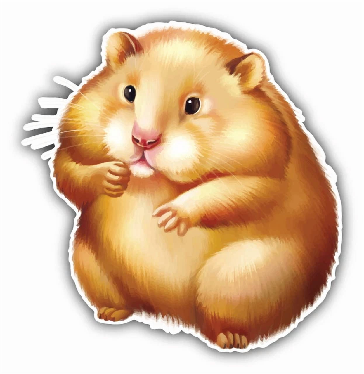 Hamseter Sticker DOPASTICKER Cute Hamster Art Decor Car Sticker Phone Water Bottle ...