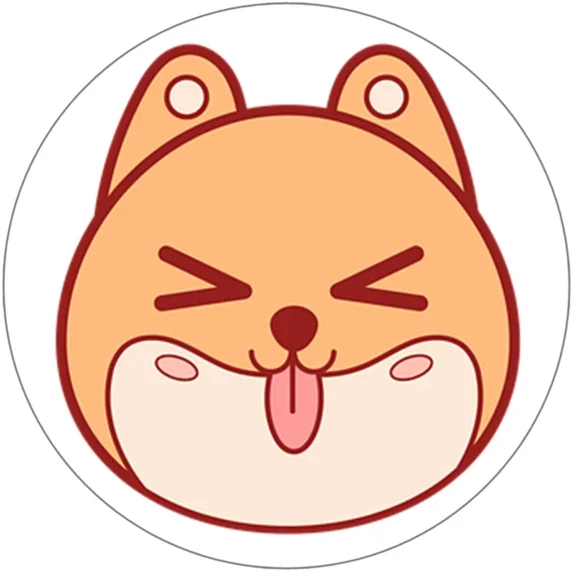 DOPASTICKER Cute Kawaii Tongue Out Shiba Inu Sticker, Dog Cartoon Phone ...
