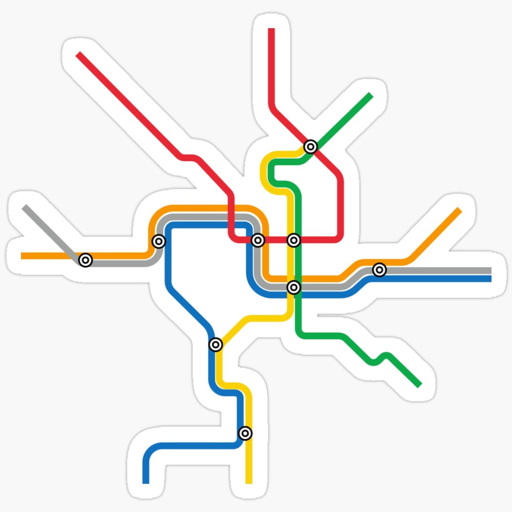 Metro Sign Sticker DOPASTICKER Dc Metro Map Sticker, Decorate Laptops, Water Bottles, And ...