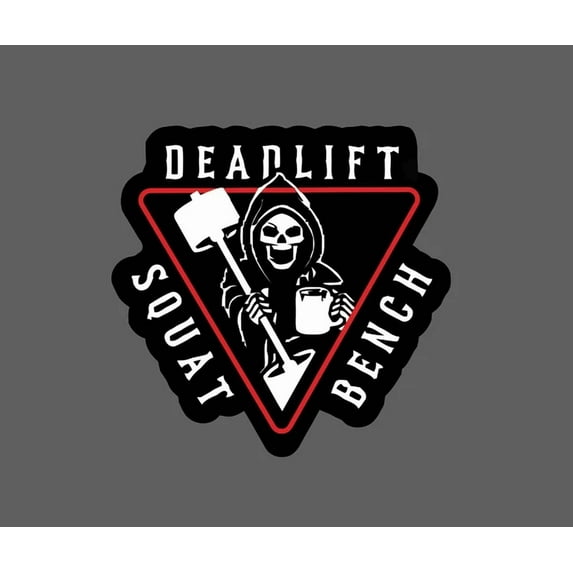 DOPASTICKER Deadlift Squat Bench Sticker Workout Gym Motivation Sticker ...