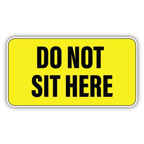 DOPASTICKER Do Not Sit Here Sticker Decal Phone Decal Water Bottle ...