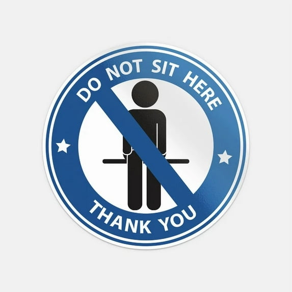 DOPASTICKER Do Not Sit Here Sticker Decal Phone Decal Water Bottle ...