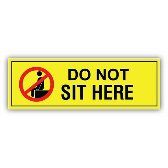 DOPASTICKER Do Not Sit Here Sticker Decal Phone Decal Water Bottle ...