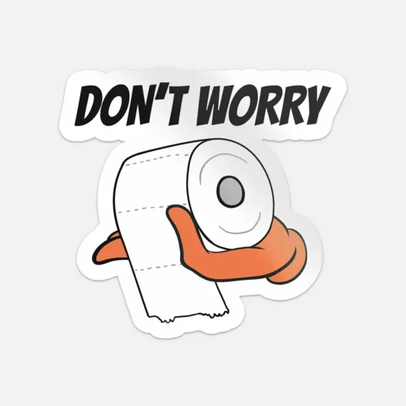 DOPASTICKER Don'T Worry Sticker Decal Phone Decal Water Bottle Stickers ...