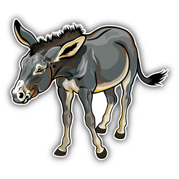 DOPASTICKER Donkey Sticker Decal Phone Decal Water Bottle Stickers ...