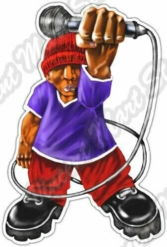 DOPASTICKER Drop The Mic Rap Music Urban Rapper Car Window Sticker ...