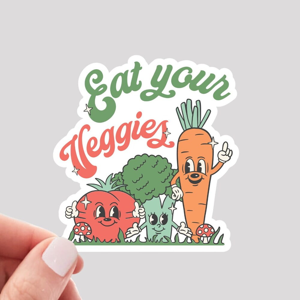 DOPASTICKER Eat Your Veggies Sticker, Vegetarian Sticker, Vegan Sticker ...
