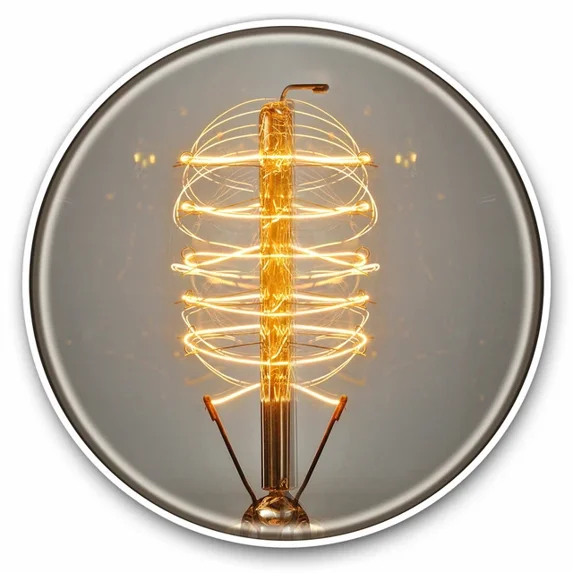 DOPASTICKER Edison Bulb Steampunk Retro Cool Gift Decorative Laptop ...