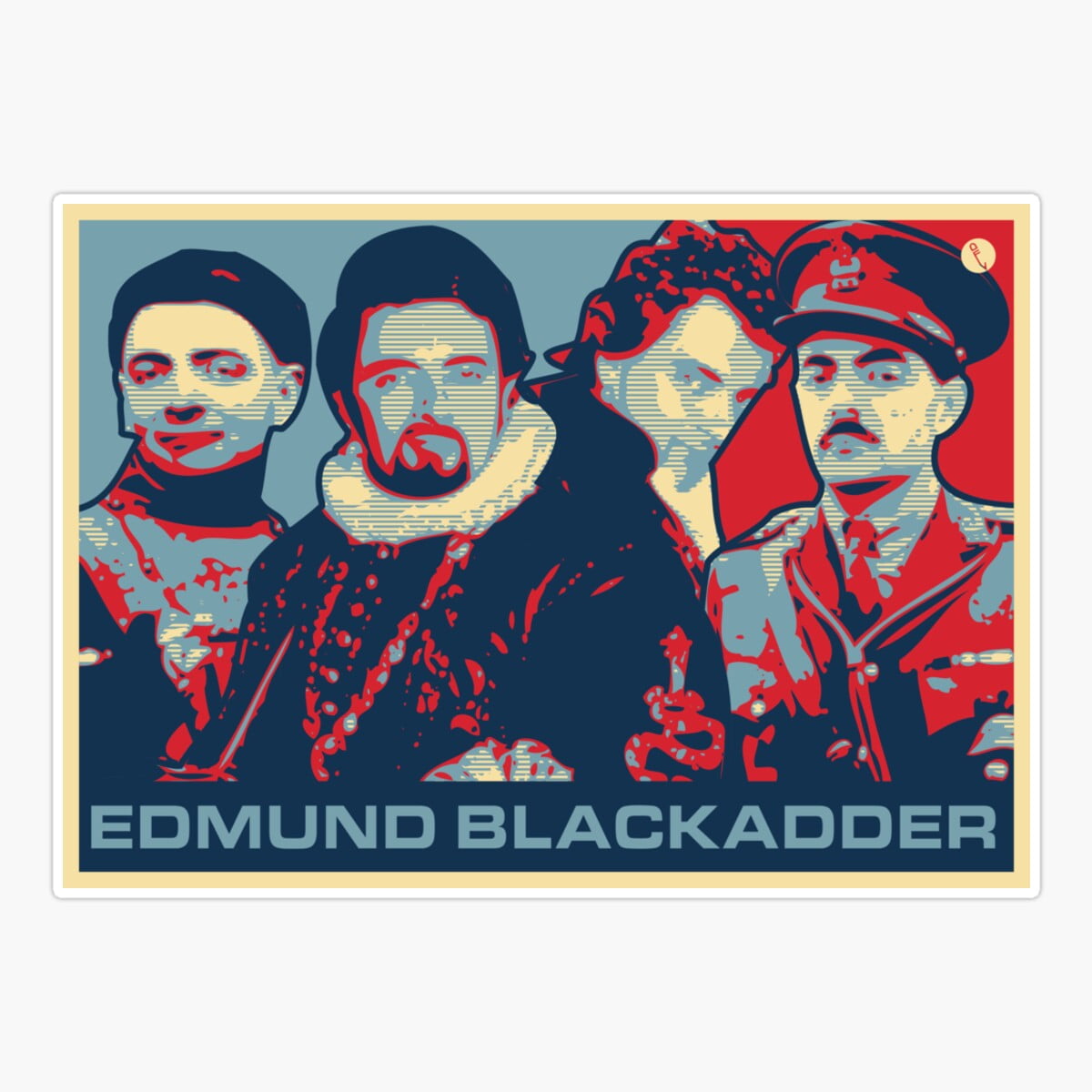 DOPASTICKER Edmund Blackadder Sticker, Phone Sticker Water Bottle ...