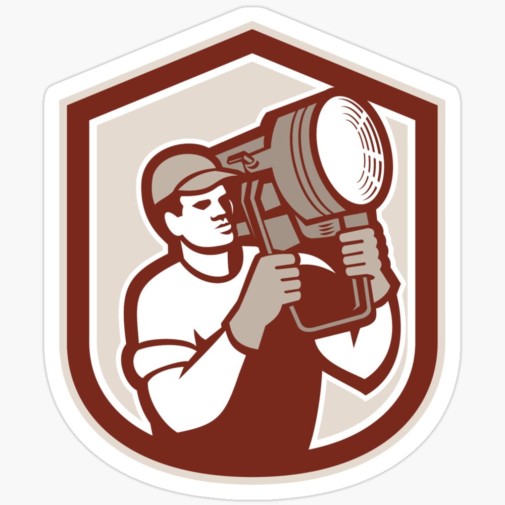 DOPASTICKER Electrical Lighting Technician Carry Spotlight Shield ...