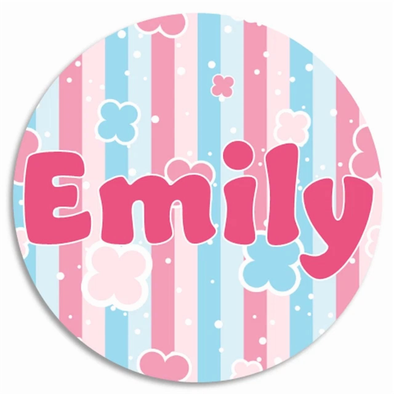 DOPASTICKER Emily Sticker, Name Tag Water Bottle School Supplies Phone ...