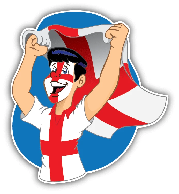 DOPASTICKER England Fan Supporter Car Bumper Sticker Decal Gift You ...