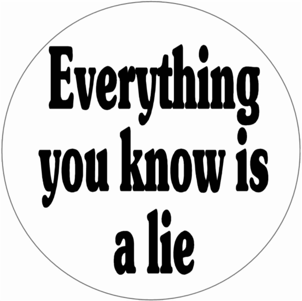 DOPASTICKER Everything You Know Is A Lie, Conspiracy Phone Decal Water
