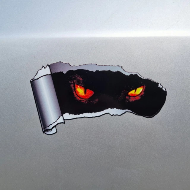DOPASTICKER Evil Devil Eyes Ripped Metal Slash Sticker For Car Phone ...