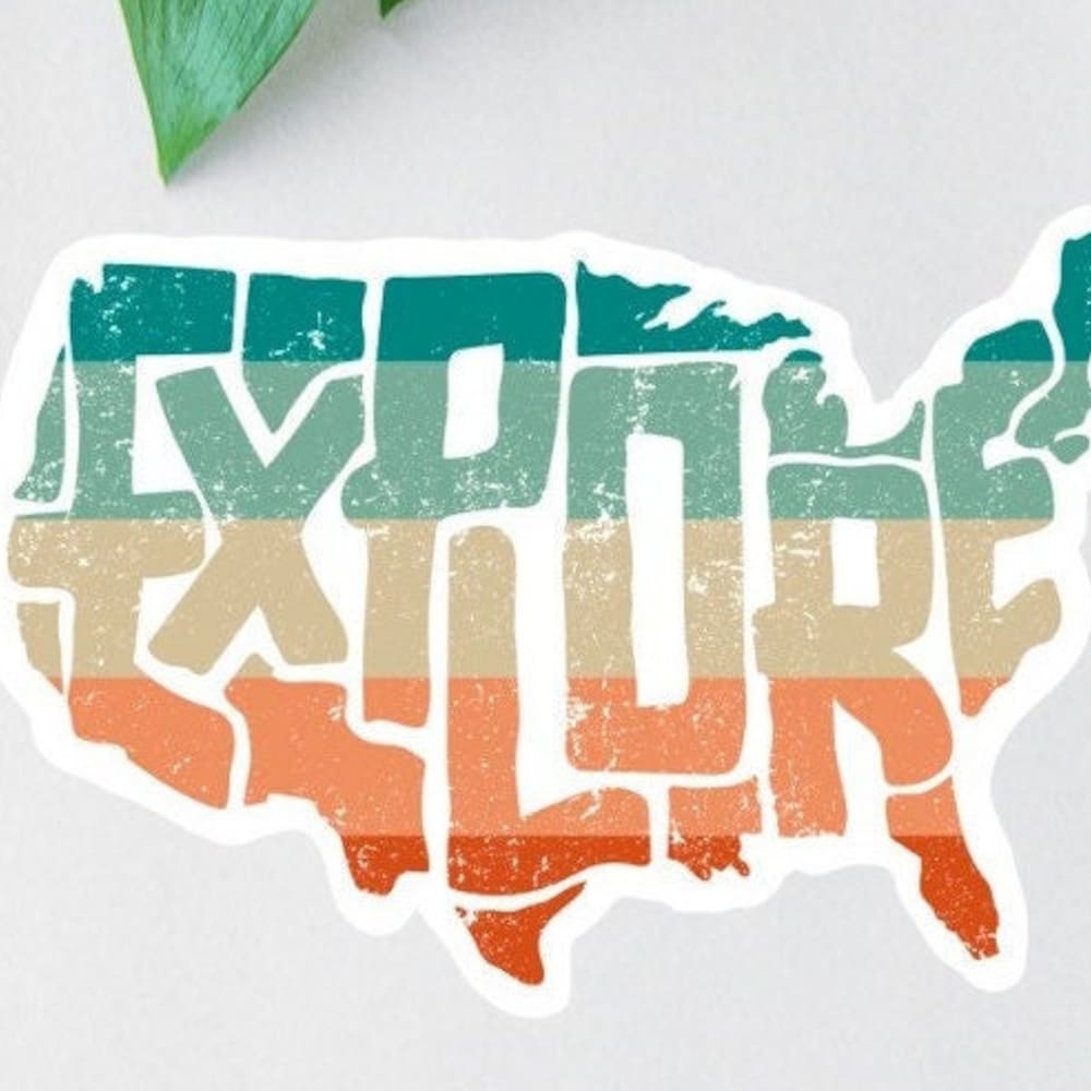 096 Full Classification Sticker DOPASTICKER Explore More Sticker, Retro Sunset Sticker, Usa Map Sticker ...