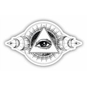DOPASTICKER Eye Of Providence New World Order Masonic Sticker Phone Water Bottle Stickers, Cars Stickers, Water Bottle Stickers For Kids
