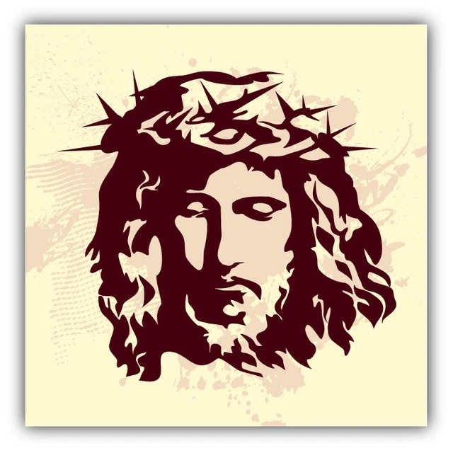 DOPASTICKER Face Of Jesus Car Sticker Phone Water Bottle Stickers, Cars ...