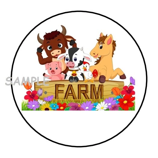 DOPASTICKER Farm Stickers Barn Animals Party Favors Phone Decal Water ...