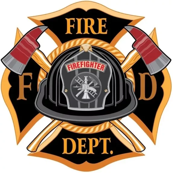 DOPASTICKER Fire Dept. Crest Sticker Window Sticker Phone Decal Water ...