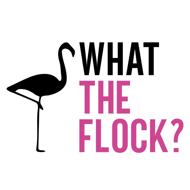 DOPASTICKER Flamingo Sticker What The Flock Quote Pink Bird Scrapbook ...