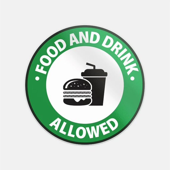 DOPASTICKER Food Or Drink Allowed Sticker Phone Decal Water Bottle ...