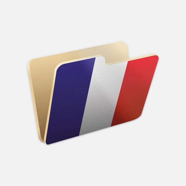 DOPASTICKER France Folder Flag Icon Sticker Decal Phone Decal Water ...