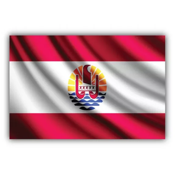 DOPASTICKER French Polynesia Waving Flag Sticker Decal Phone Decal ...