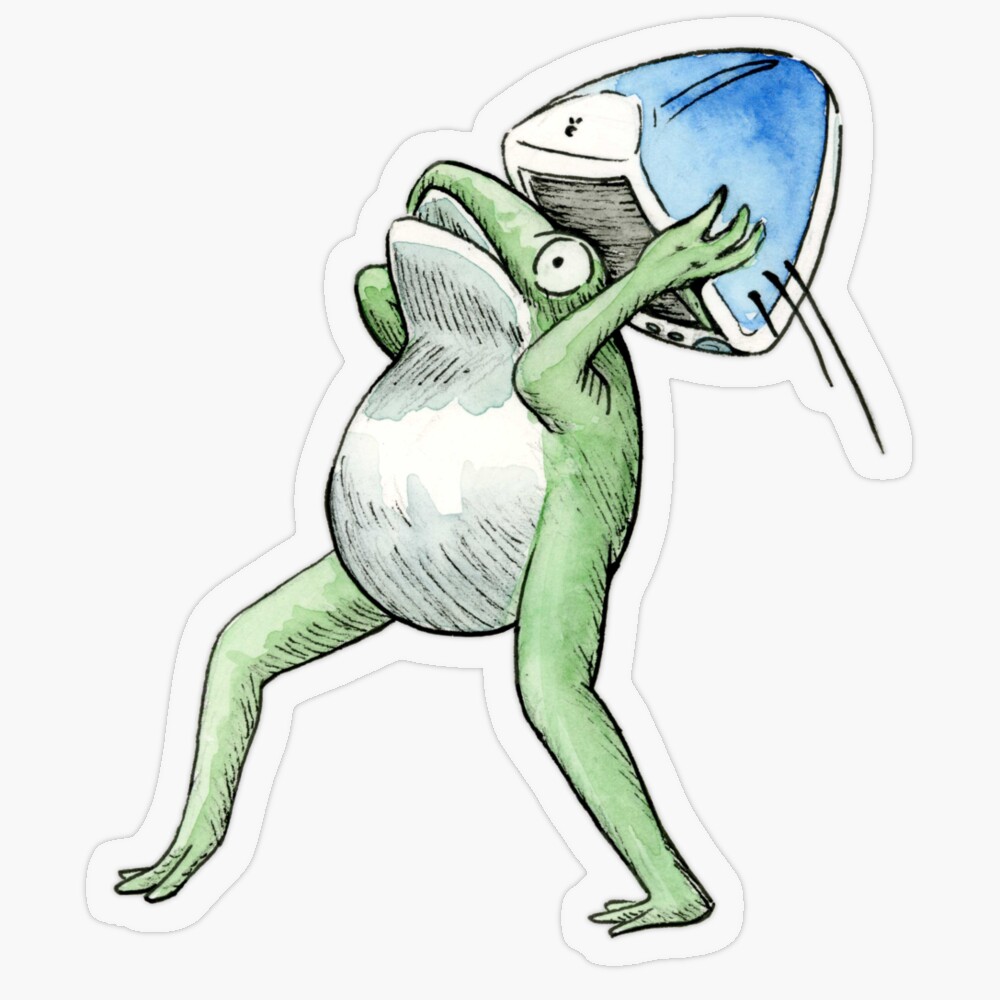DOPASTICKER Frog Throwing Old Apple Computer Sticker Phone Sticker ...