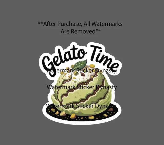 DOPASTICKER Gelato Time Sticker Quote Dessert Food Italy Italian ...