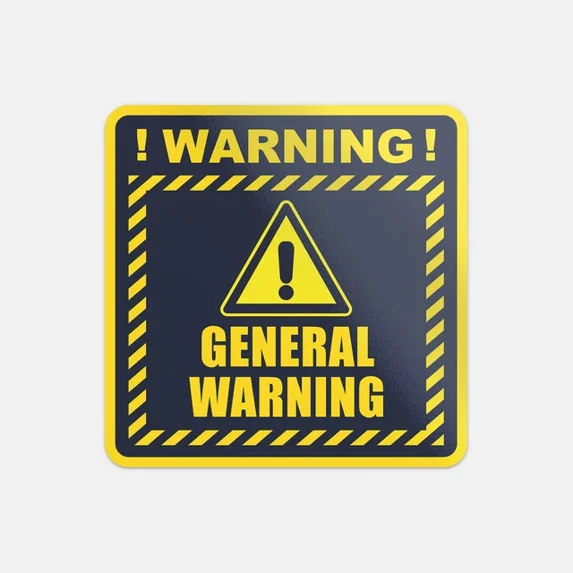 DOPASTICKER General Warning Sign Sticker Decal Phone Decal Water Bottle ...