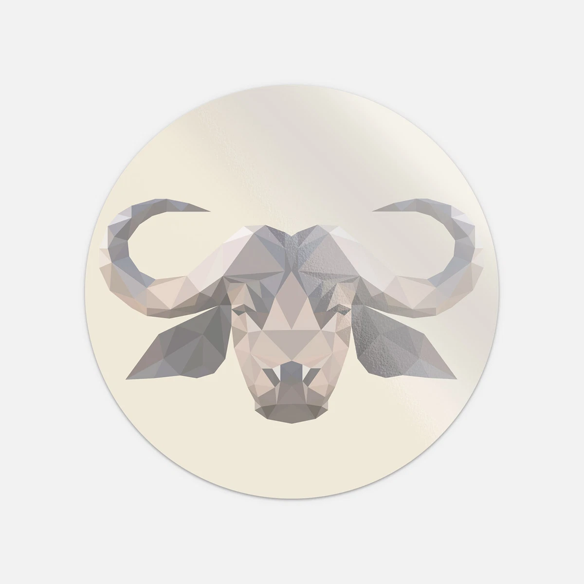 DOPASTICKER Geometric Bison Animal Polygonal Retro Sticker Decal Gift ...